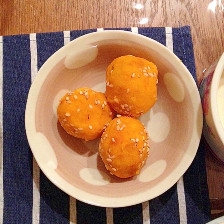 妊婦のおやつやお弁当に 甘いカボチャの胡麻団子 レシピ 作り方 By みゅうしろ 楽天レシピ
